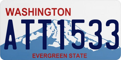 WA license plate ATT1533