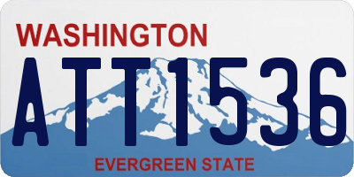 WA license plate ATT1536