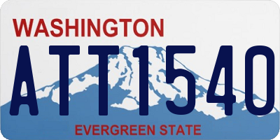 WA license plate ATT1540