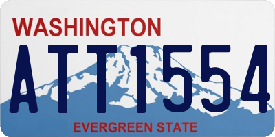 WA license plate ATT1554