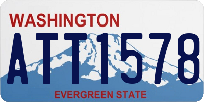 WA license plate ATT1578