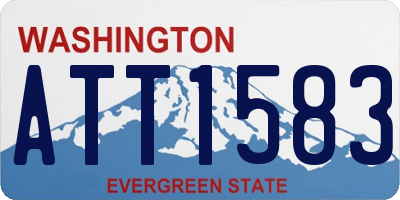WA license plate ATT1583