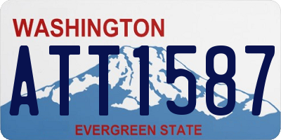 WA license plate ATT1587