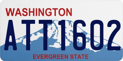 WA license plate ATT1602