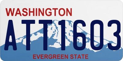 WA license plate ATT1603