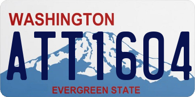 WA license plate ATT1604