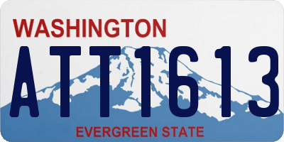 WA license plate ATT1613