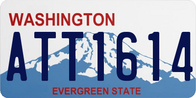 WA license plate ATT1614