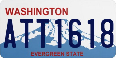 WA license plate ATT1618