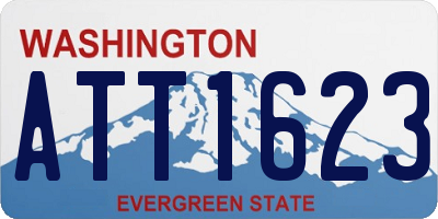 WA license plate ATT1623