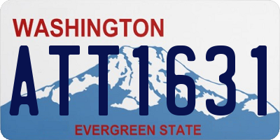WA license plate ATT1631