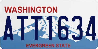 WA license plate ATT1634