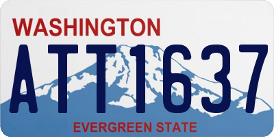 WA license plate ATT1637