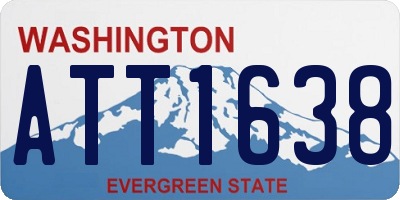 WA license plate ATT1638