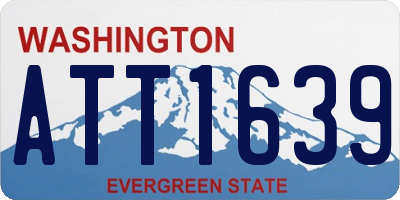 WA license plate ATT1639