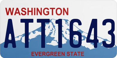 WA license plate ATT1643