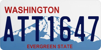 WA license plate ATT1647