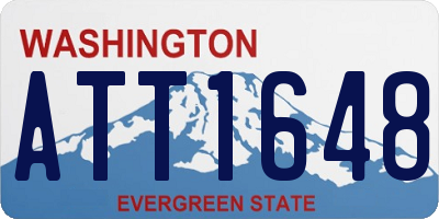 WA license plate ATT1648