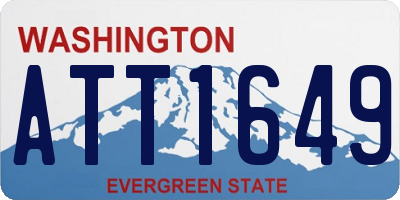 WA license plate ATT1649