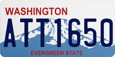 WA license plate ATT1650