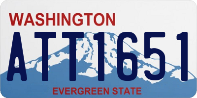 WA license plate ATT1651