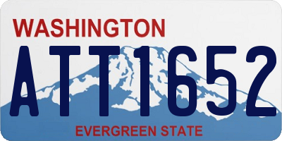 WA license plate ATT1652