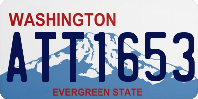 WA license plate ATT1653