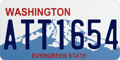 WA license plate ATT1654