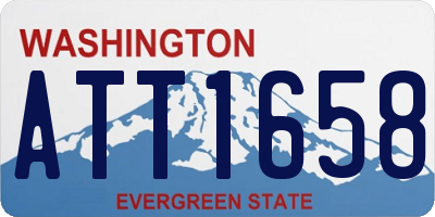 WA license plate ATT1658