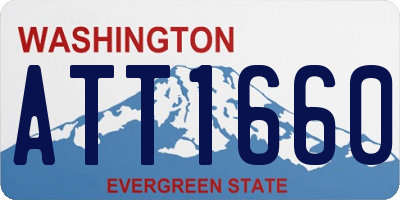 WA license plate ATT1660