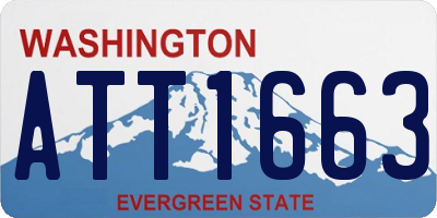 WA license plate ATT1663