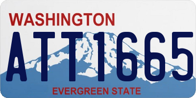 WA license plate ATT1665