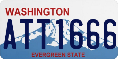 WA license plate ATT1666