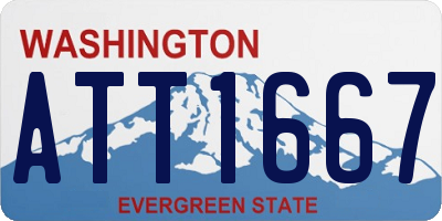 WA license plate ATT1667