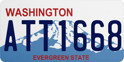 WA license plate ATT1668