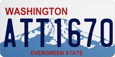 WA license plate ATT1670