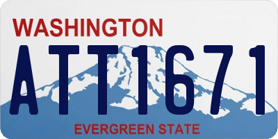 WA license plate ATT1671