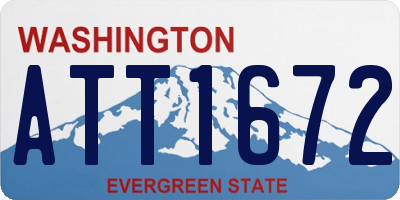 WA license plate ATT1672