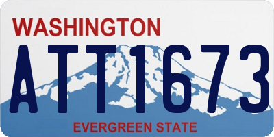 WA license plate ATT1673