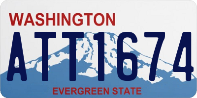 WA license plate ATT1674