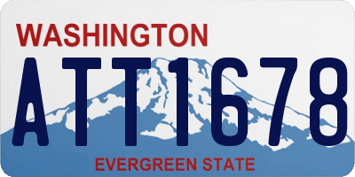 WA license plate ATT1678