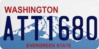 WA license plate ATT1680