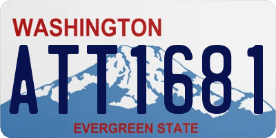 WA license plate ATT1681