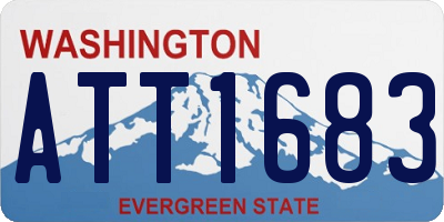 WA license plate ATT1683