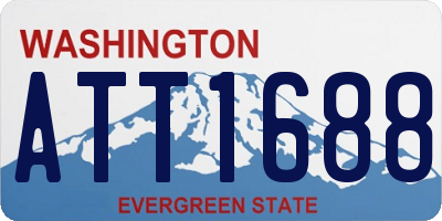 WA license plate ATT1688