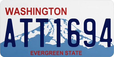 WA license plate ATT1694
