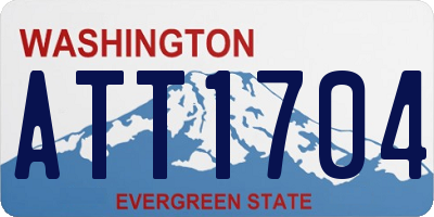 WA license plate ATT1704