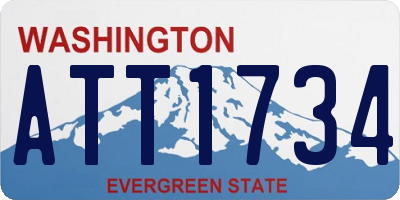WA license plate ATT1734
