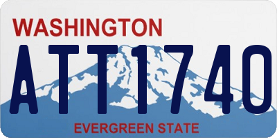 WA license plate ATT1740