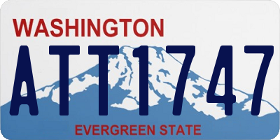 WA license plate ATT1747